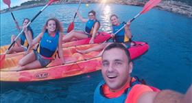 Kayak and sunset - Mar Natura